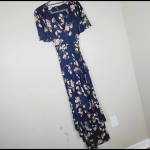 Floral forever 21 maxi wrap dress